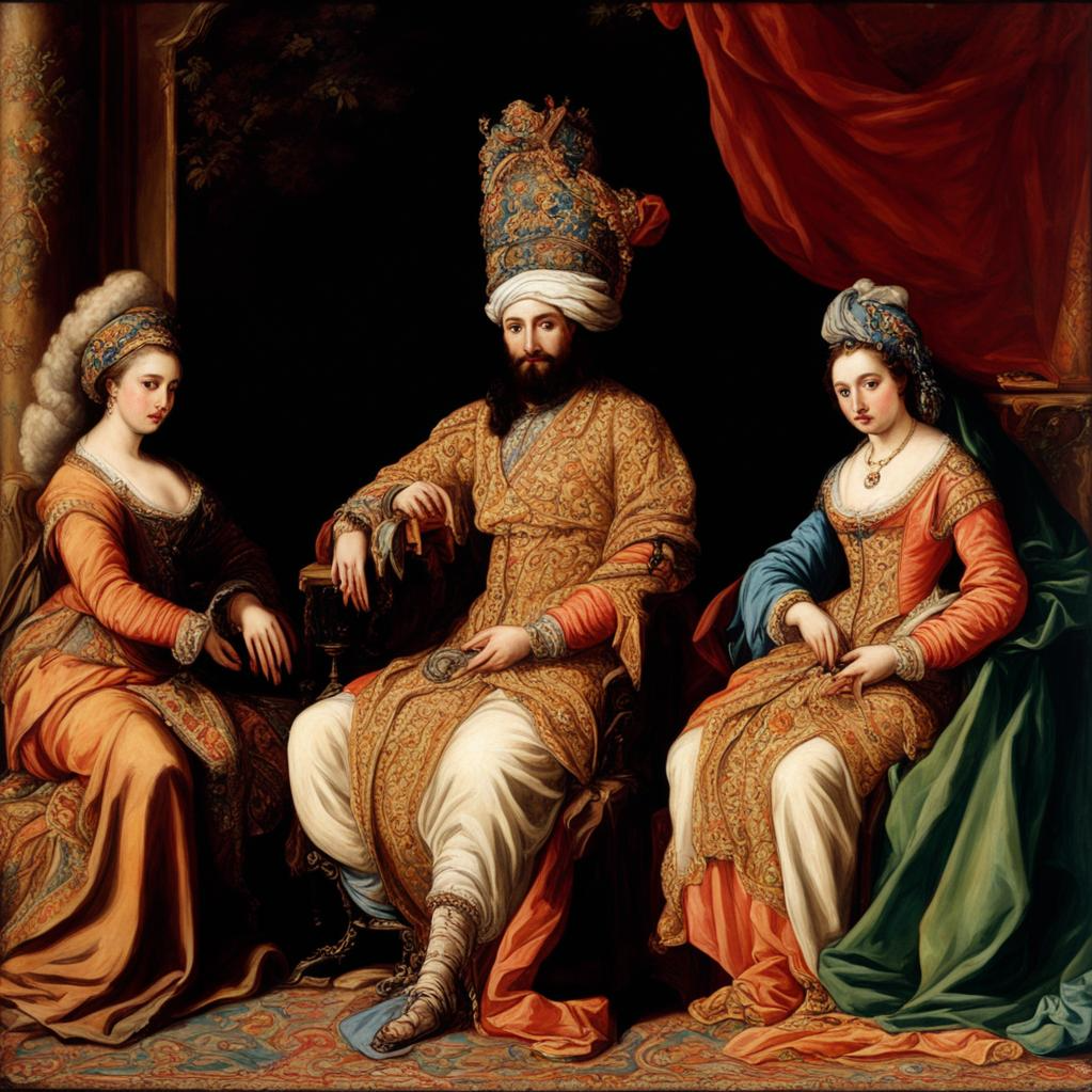 турецкий султан и наложницы
