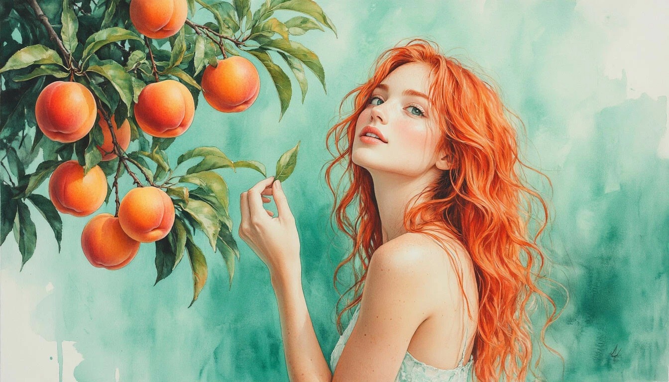 радость рисунок рыжая