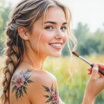 радость боди-арт татуировка